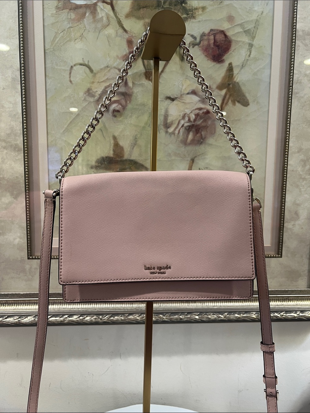 kate spade Blush Pink Leather Chain-Handle Shoulder Bag